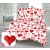 komplet z bawełny 100% 160x200 z dwiema poszewkami 70x80 Serca